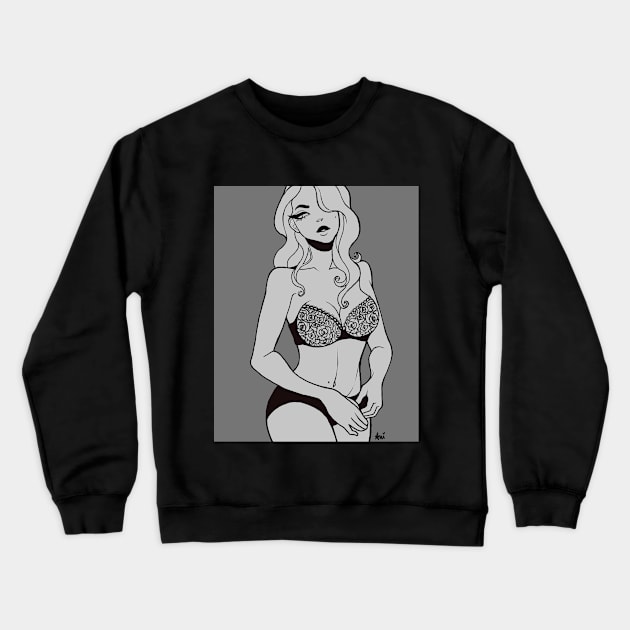 Kinktober Lace Crewneck Sweatshirt by ToxicCrystalgem